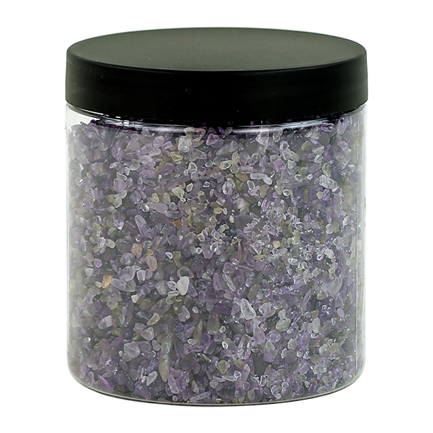 Amethyst Pyntesten i gennemsigtig krukke