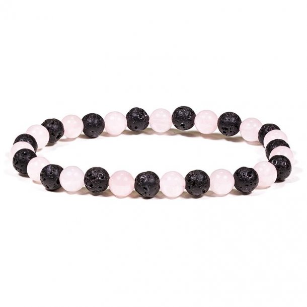 Mala Armbnd med Lava og Rosenkvarts