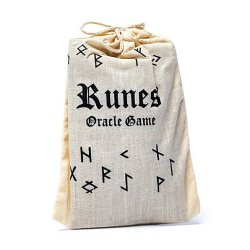 Runer Orakel Spil Keramisk i bomuldspose - 25 sten