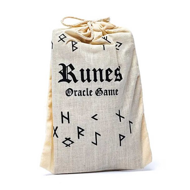 Runer Orakel Spil Keramisk i bomuldspose - 25 sten