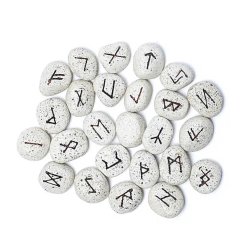 Runer Orakel Spil Keramisk i bomuldspose - 25 sten