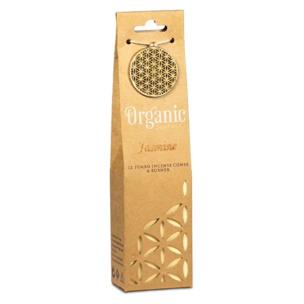 Organic Goodness Rgelseskegler med lille brnder - Jasmine - 12 stk.