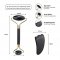 Gua Sha St med Ansigtsrulle og Massageredskab - Obsidian