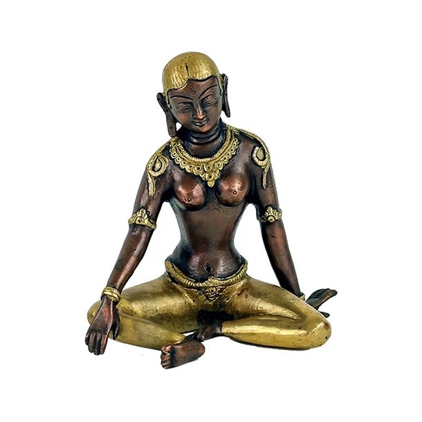 Parvati Statue - tofarvet - 15 cm. 