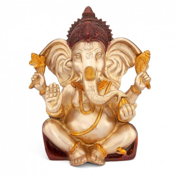 Ganesha Statue i messing - 25 cm.