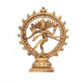 Nataraj-statue: Shiva, den kosmiske danser i messing - 14 cm. 