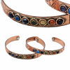 Chakra-armbnd med 7 mineraler i magnetisk kobber