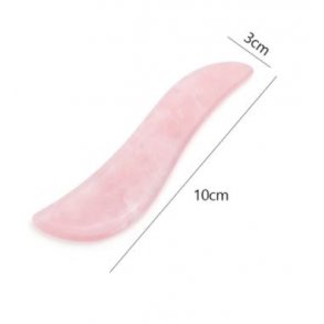 Gua Sha Massageredskab i Naturlig Rosakvarts - S-form