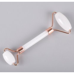 Gua Sha St med Ansigtsrulle og Massageredskab - Hvid Jade