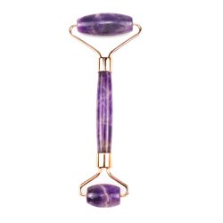 Gua Sha Ansigtsrulle af naturlig Ametyst - 14,5 cm.