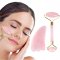 Gua Sha St med Ansigtsrulle og Massageredskab - Rosenkvarts