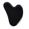 Gua Sha Obsidian Massageredskab i hjerteform - 8 cm.