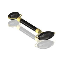 Gua Sha Ansigtsrulle af Obsidian - 14,5 cm.