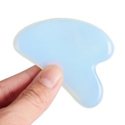 Gua Sha Massageredskab af Opalit i hjerteform - 8 cm.