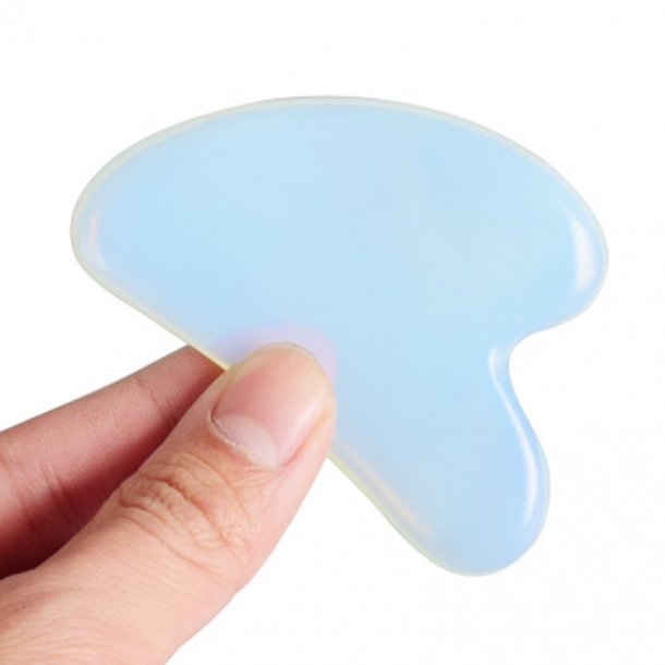 Gua Sha Massageredskab af Opalit i hjerteform - 8 cm.