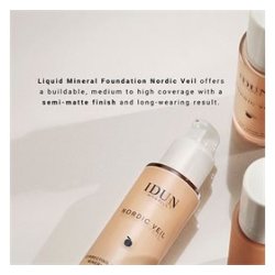 IDUN Minerals Foundation Nordic Veil Ingrid 312, Vegansk - 26 ml.