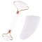 Gua Sha St med Ansigtsrulle og Massageredskab - Hvid Jade