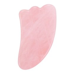 Gua Sha Massageredskab i Naturlig Rosakvarts - 11,5 cm.