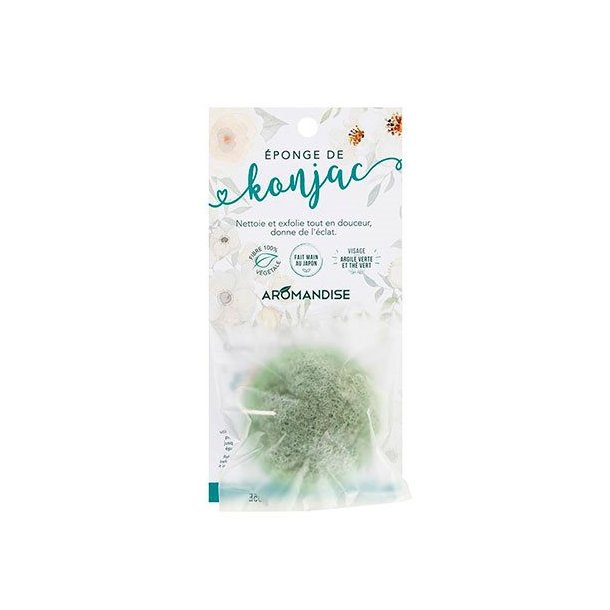 Aromandise Konjac svamp m. grønt ler og grøn te