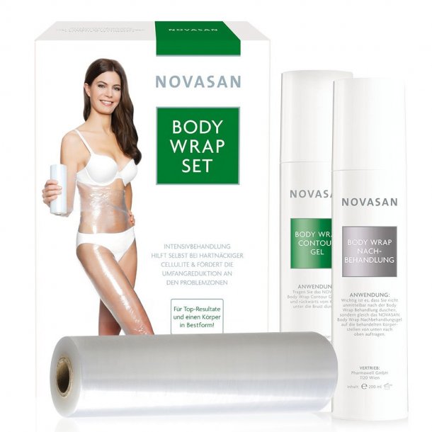 Novasan Bodywrap-st - 1 x countourgel, 1 x efterbehandling og 1 rulle film.
