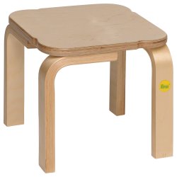 Trtaburet Firkantet Stabelbar - Hjde: 25 cm.