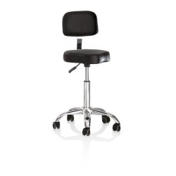 Master Arbejdsstol til frisr m. rygln - Hjde: 70-85 cm.