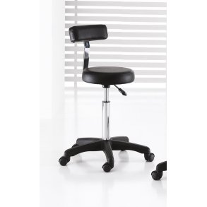 Smart Arbejdsstol til frisr m. rygln - Hjde: 83-95 cm.