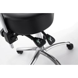 Master Balance Arbejdsstol til frisr m. rygln og ergonomisk sde - Hjde: 48-67 cm.