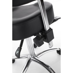 Master Balance Arbejdsstol til frisr m. rygln og ergonomisk sde - Hjde: 48-67 cm.