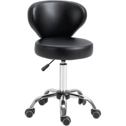 Homcom Arbejdsstol/salonstol med rygst�tte - Siddeh�jde fra 51 - 66 cm.