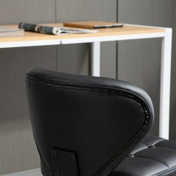 Homcom Arbejdsstol/salonstol med rygsttte - Siddehjde fra 48 - 63 cm.