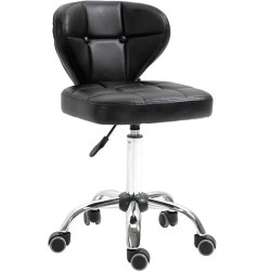 Homcom Arbejdsstol/salonstol med rygsttte - Siddehjde fra 48 - 63 cm.