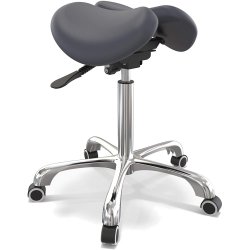 Master Sadelstol MS13D med justerbart ergonomisk aflastende sde - Sort