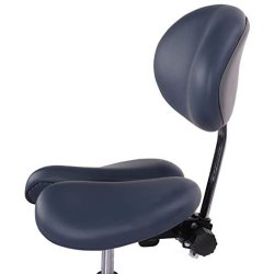 Master Sadelstol MS14D med ergonomisk aflastende sde og rygln - Sort