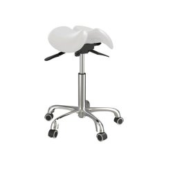 Master Sadelstol MS13D med justerbart ergonomisk aflastende sde - Hvid