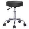 SixBros Arbejdsstol Taburet med hjul - Sort
