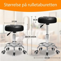 YEEZEE Rulletaburet m. justerbar h�jde og fodst�tte