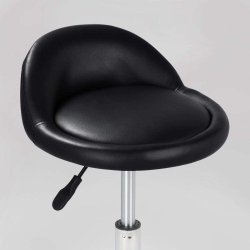 Arbejdsstol med lille rygsttte Sort - Siddehjde fra 44-59 cm.