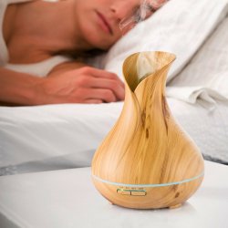 Likemylux Aromadiffuser med ultralyd og 7 farvet LED lys - Lyst trlook