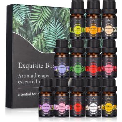 Aulaya Gavest med 100% rene og essentielle duftolier - 12 x 10 ml. 