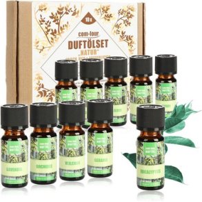 COM-FOUR Duftolier "Natur" til aromaterapi - 10 stk.