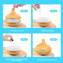 Miaboo Aroma diffuser med LED - 300 ml.