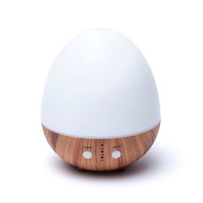 Oval White Aromadiffuser med ultralyd LED - 200 ml.