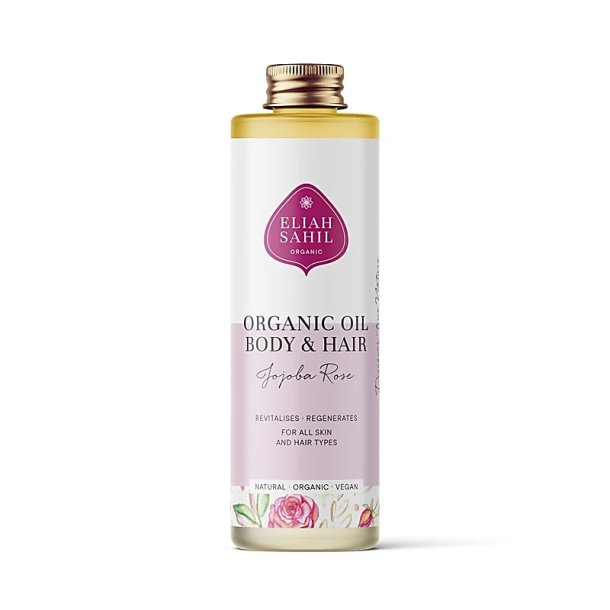 Eliah Sahil Body & Hair Oil Jojoba Rose - Økologisk - 100 ml.
