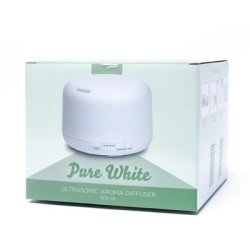 Pure White Aromadiffuser med ultralyd LED - 500 ml.
