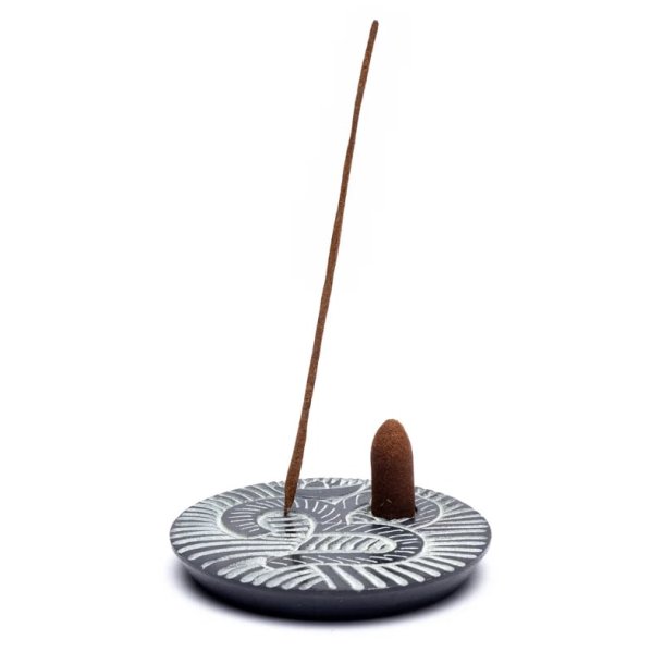 Rgelsebrnder til pinde &amp; kogler i sort fedtsten med Ohm symbol