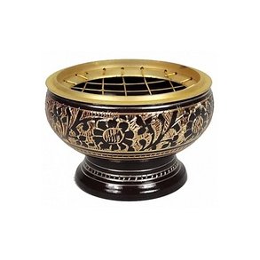 Rgelsesbrnder i messing - Sort og guld - 7,5 x 5,5 cm.