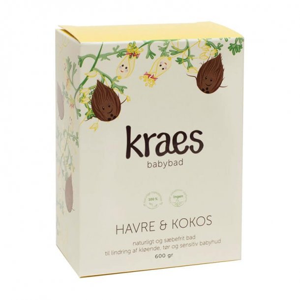 Kraes Babybad med Havre og Kokos - 600 gram