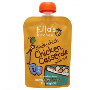 Ellas Kitchen Babymos med kyllingekasserolle & ris - 7 mdr. - økologisk