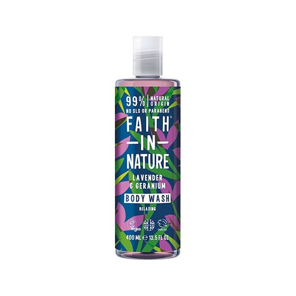 Faith in Nature Lavendel og Geranium Body Wash - 400 ml.
